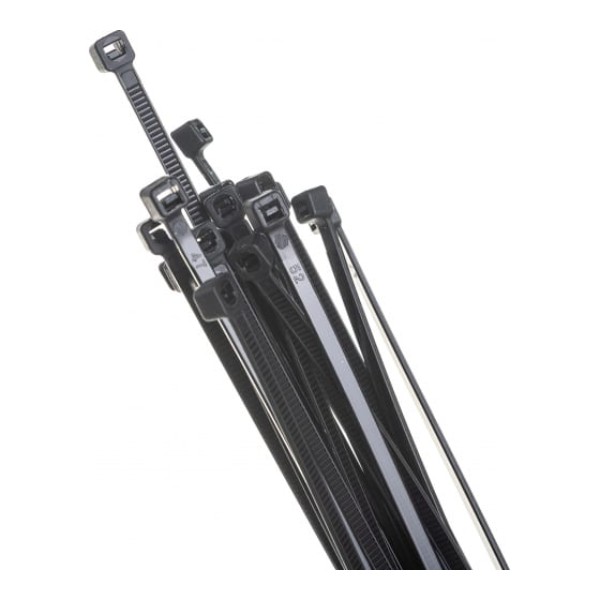 

FORTISFLEX Стяжки нейлоновые НСС EasyFix 4x300 ч 100 шт. 84816, Черный