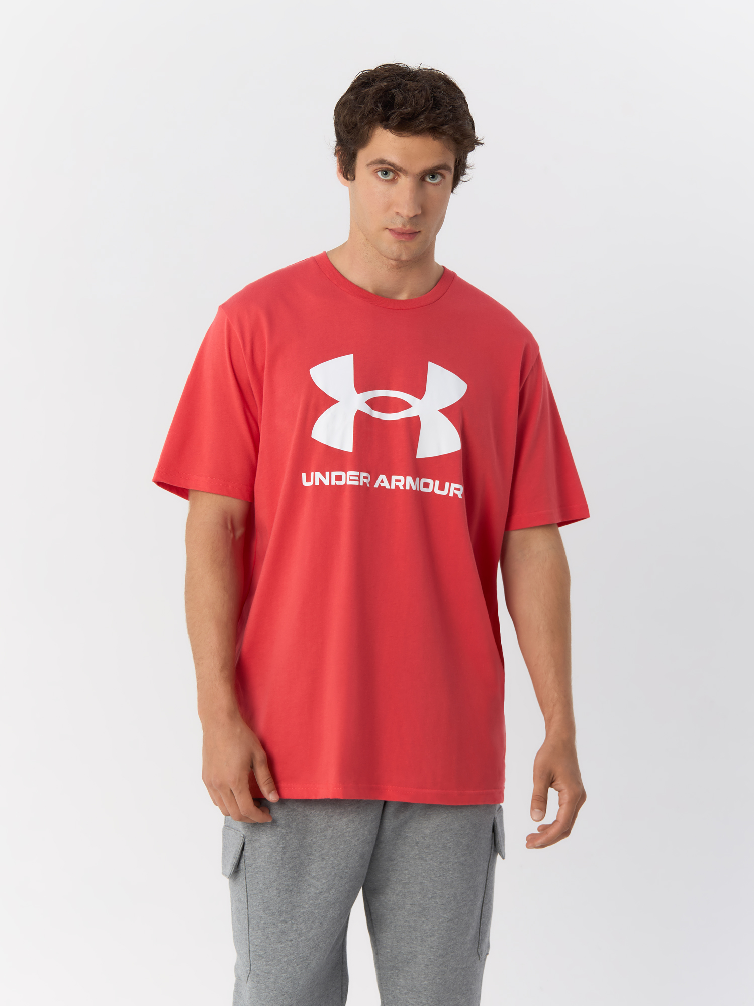 

Футболка мужская Under Armour UA Sportstyle Logo Update SS 1382911 красная SM, Красный, Sportstyle Logo Update SS