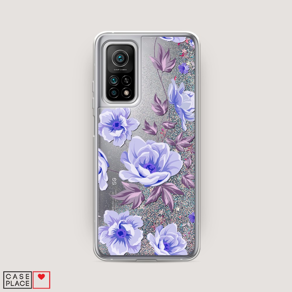 

Жидкий чехол с блестками "Цветочная фантазия 1" на Xiaomi Mi 10T