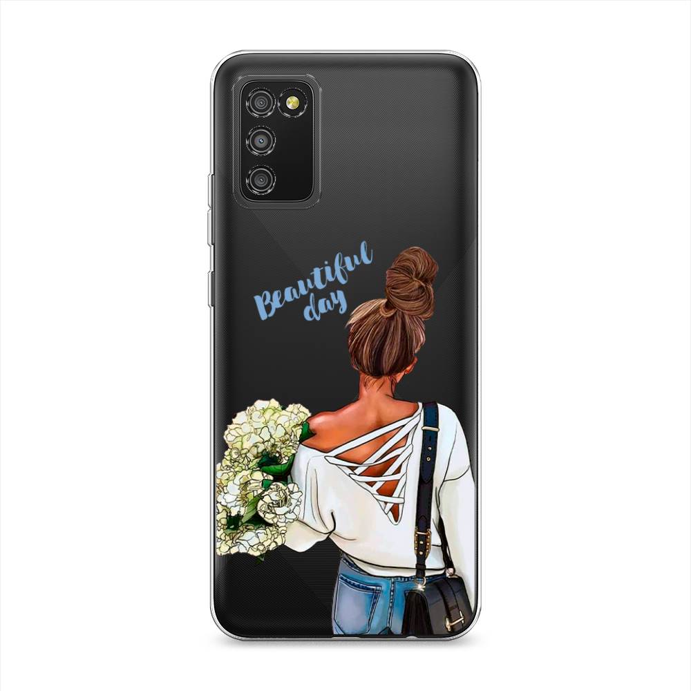 

Чехол Awog на Samsung Galaxy A02s / Самсунг A02s "Beautiful day vector", Коричневый;белый;зеленый, 2102350-6