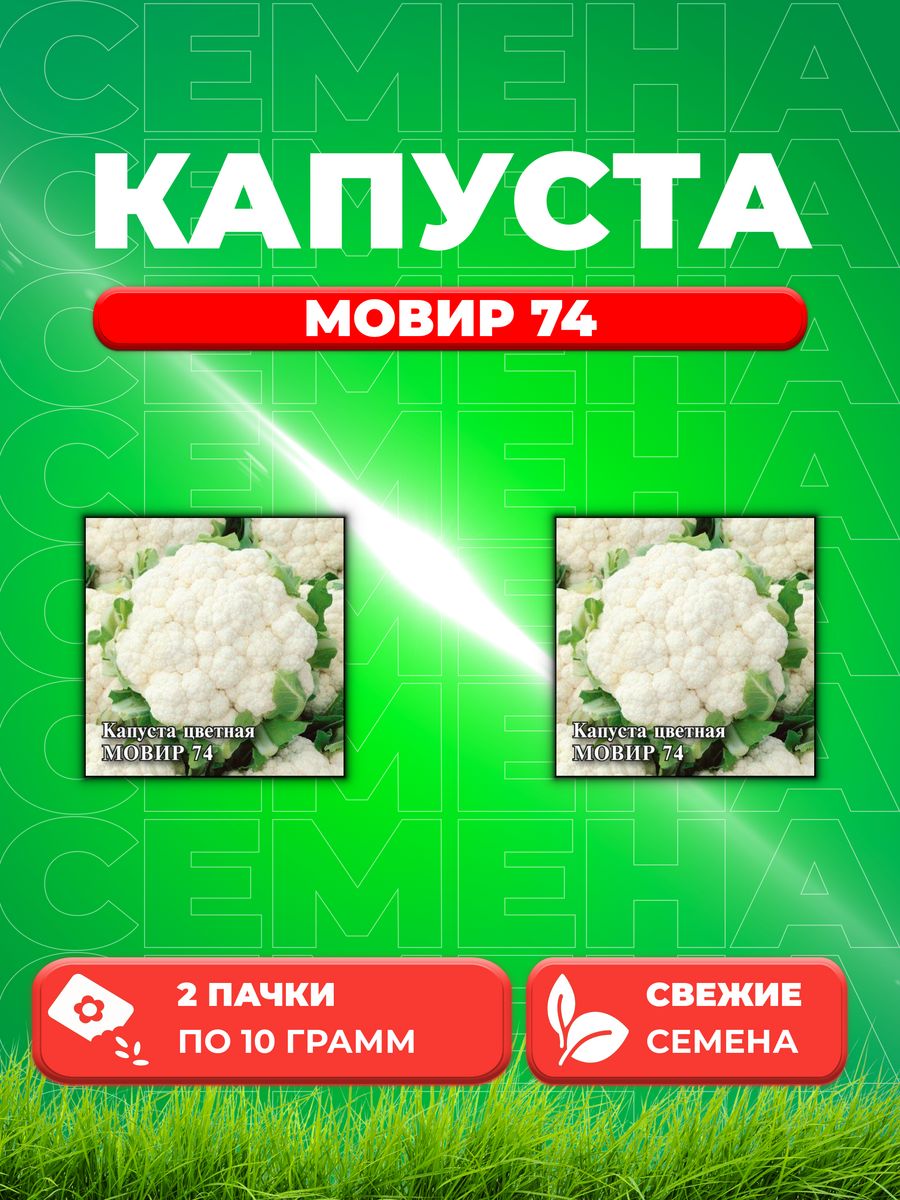 

Семена капуста цветная Мовир 74 Гавриш 1026996747-2 2 уп.