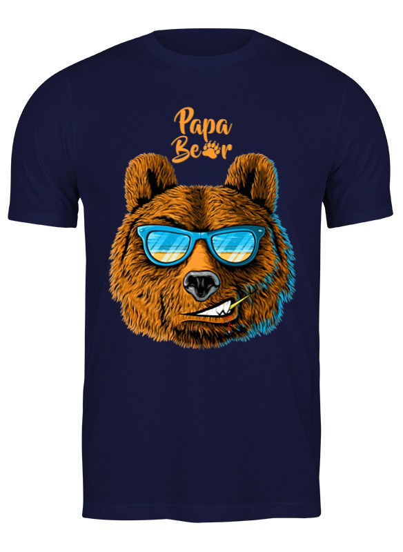 

Футболка мужская Printio Papa bear синяя XL, Синий, Papa bear