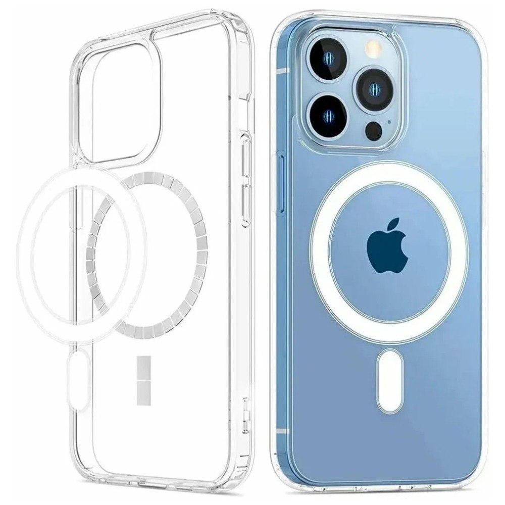 

Силиконовый прозрачный чехол с MagSafe для Iphone 15 pro, Iphone