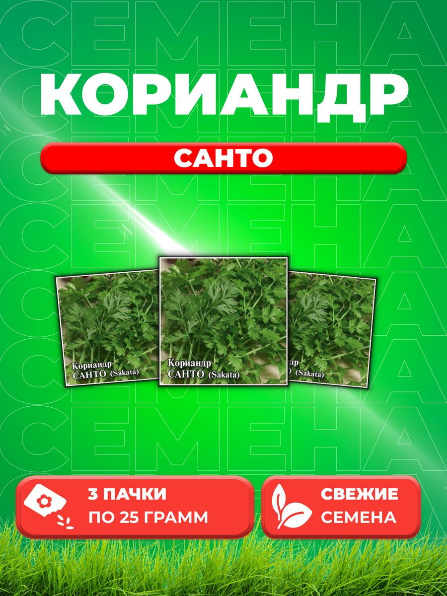 

Семена Кориандр Санто 25,0 г (Саката) (3уп)