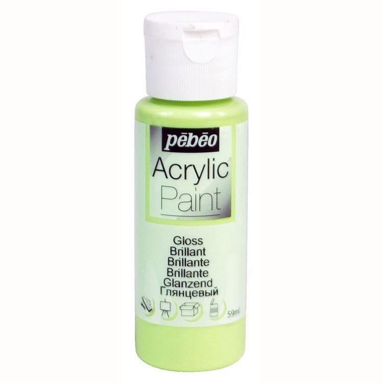 

Краска акриловая Pebeo Acrylic Paint глянцевая Зеленый нежный 59 мл