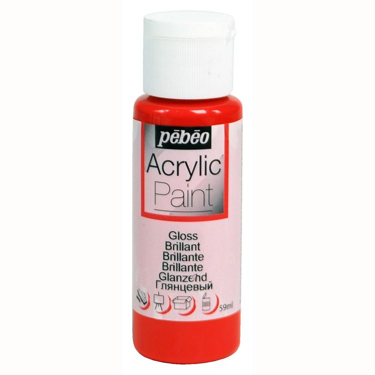 

Краска акриловая Pebeo Acrylic Paint глянцевая Красный 59 мл