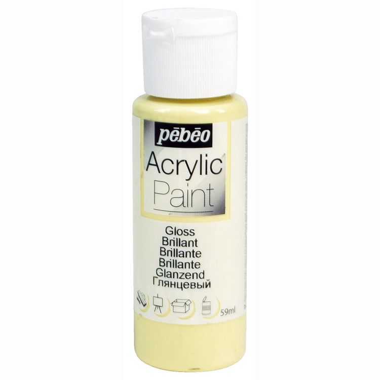 

Краска акриловая Pebeo Acrylic Paint глянцевая Кремовый 59 мл, Бежевый