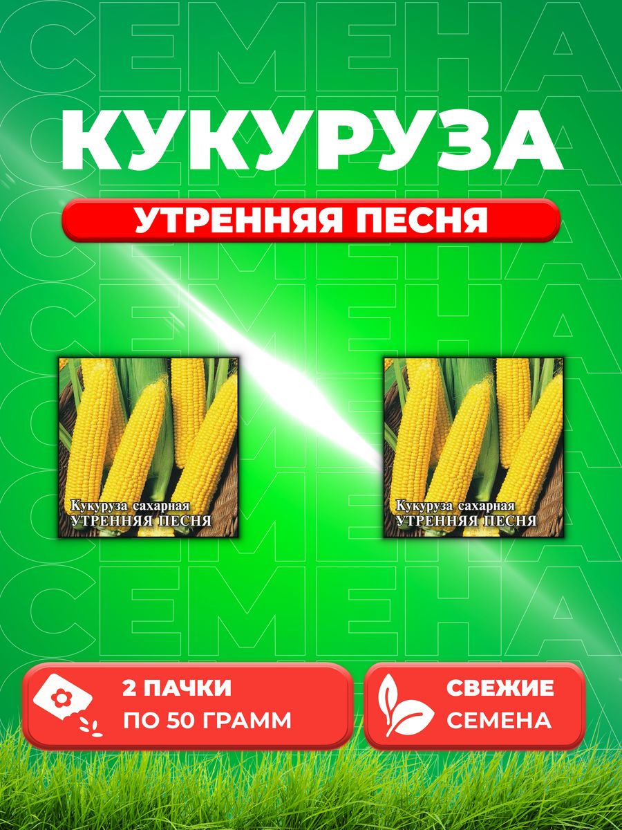 

Семена Кукуруза Утренняя песня F1 50,0 г (2уп)