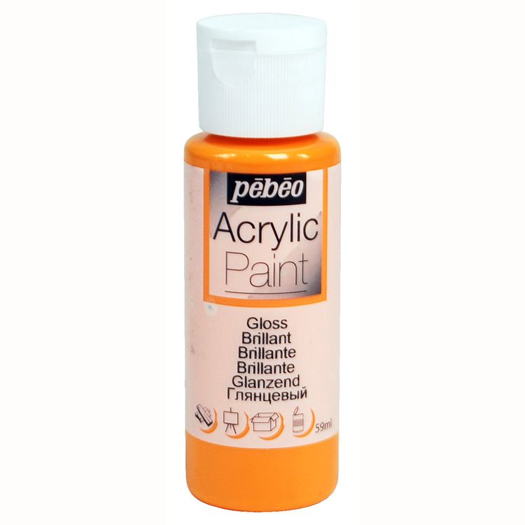 

Краска акриловая Pebeo Acrylic Paint глянцевая Оранжевый 59 мл