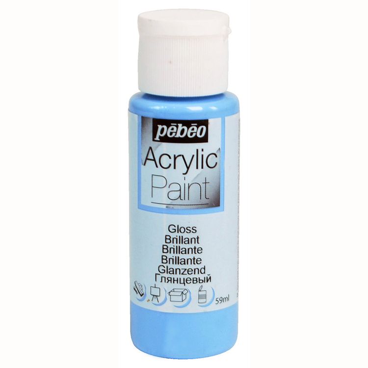 

Краска акриловая Pebeo Acrylic Paint глянцевая Синий лавандовый 59 мл