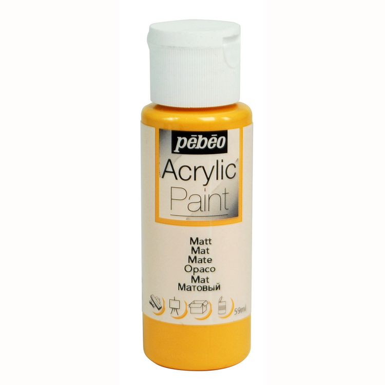 

Краска акриловая Pebeo Acrylic Paint матовая Абрикос 59 мл, Оранжевый