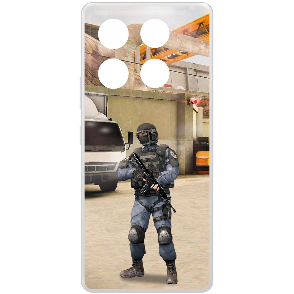 

Чехол-накладка Krutoff Clear Case Cтандофф 2 (Standoff 2) - GIGN для INFINIX GT 20 Pro, Прозрачный