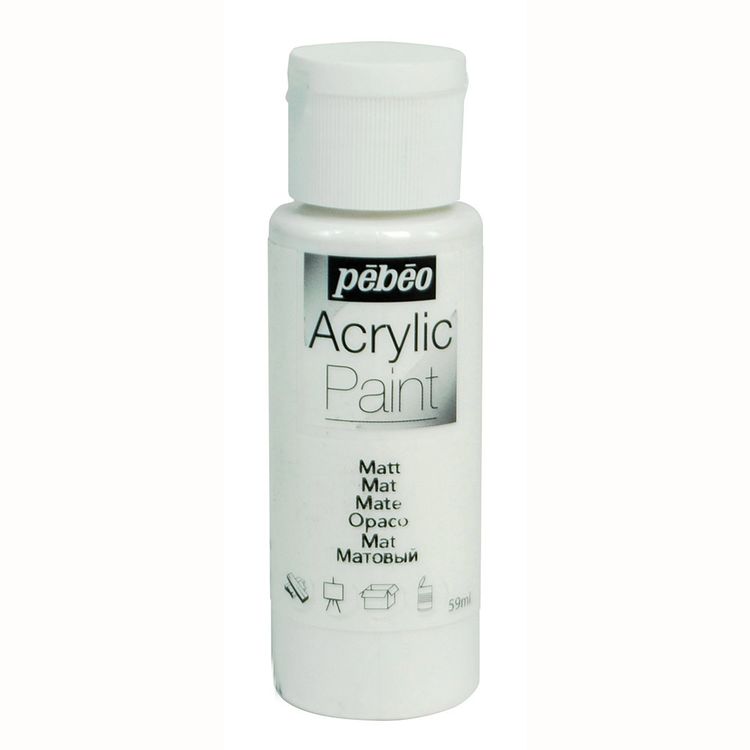 

Краска акриловая Pebeo Acrylic Paint матовая Белый 59 мл