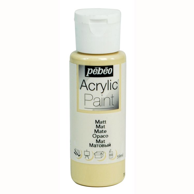 

Краска акриловая Pebeo Acrylic Paint матовая Бечевка 59 мл, Бежевый