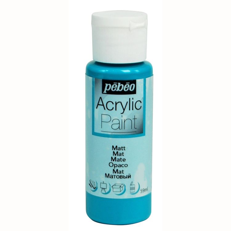 

Краска акриловая Pebeo Acrylic Paint матовая Бирюзовый 59 мл
