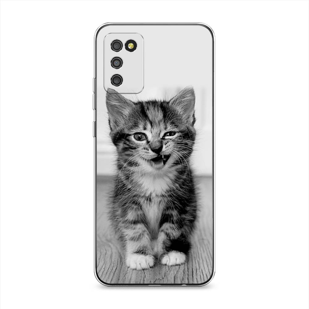 

Чехол Awog на Samsung Galaxy A02s / Самсунг A02s "Подмигивающий котенок", Черный;серый, 2102350-1