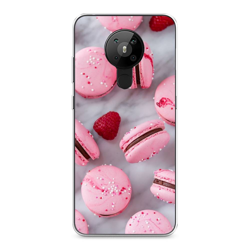 

Чехол Awog на Nokia 5.3 / Нокиа 5.3 "Макарони с малиной", Серый;розовый, 123450-10