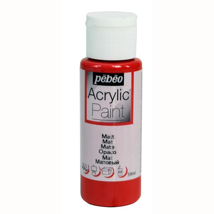 

Краска акриловая Pebeo Acrylic Paint матовая Красный кирпич 59 мл