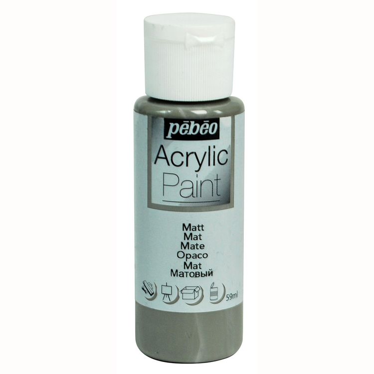 

Краска акриловая Pebeo Acrylic Paint матовая Мышиный 59 мл, Серый