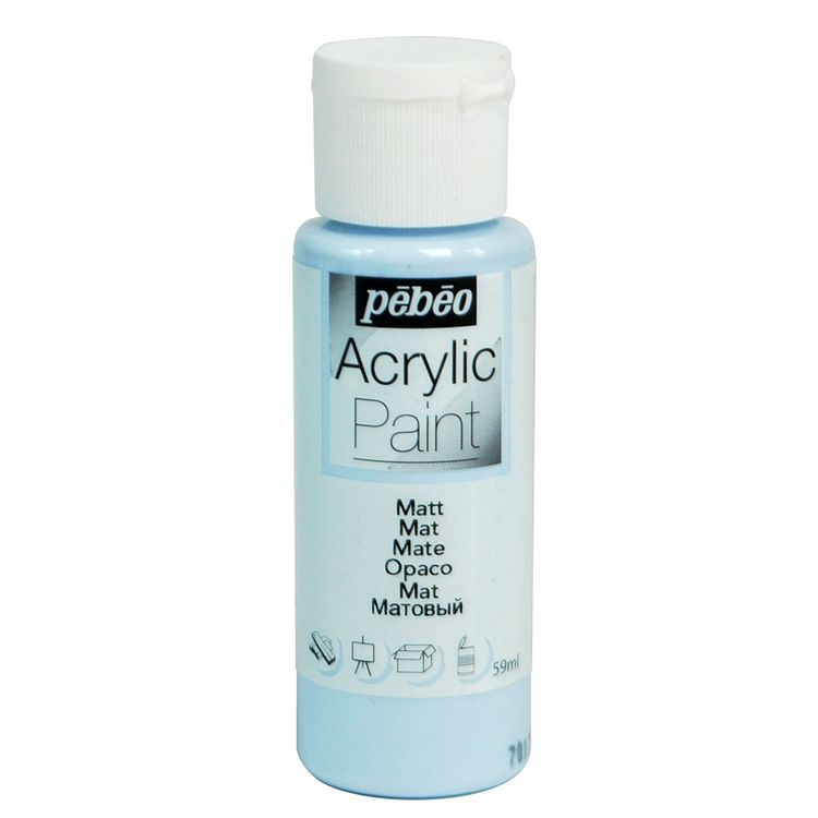 

Краска акриловая Pebeo Acrylic Paint матовая Небесный 59 мл, Голубой