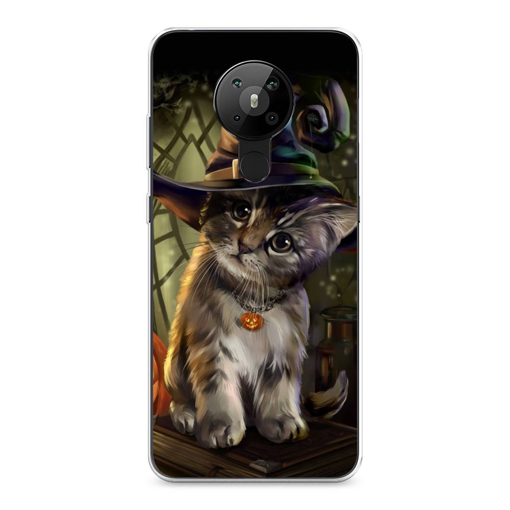 

Чехол Awog на Nokia 5.3 / Нокиа 5.3 "Кот на Хэллоуин", Зеленый;серый, 123450-2