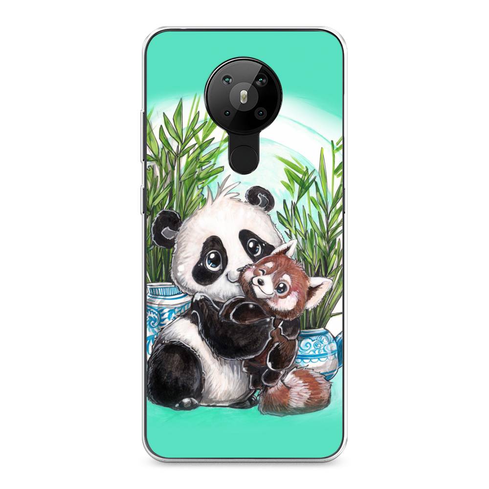 

Чехол Awog на Nokia 5.3 / Нокиа 5.3 "Друзья зверята", Голубой;белый;черный, 123450-2