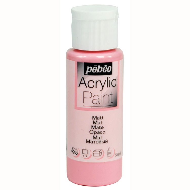 

Краска акриловая Pebeo Acrylic Paint матовая Розовый 59 мл