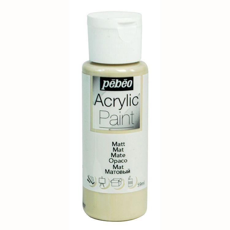 

Краска акриловая Pebeo Acrylic Paint матовая Светло-серый 59 мл