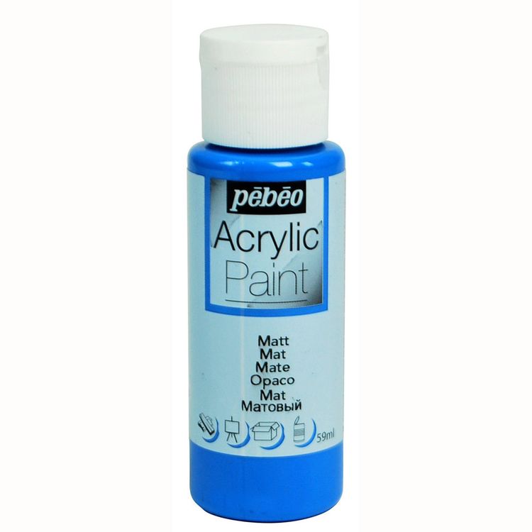 

Краска акриловая Pebeo Acrylic Paint матовая Синий морской 59 мл