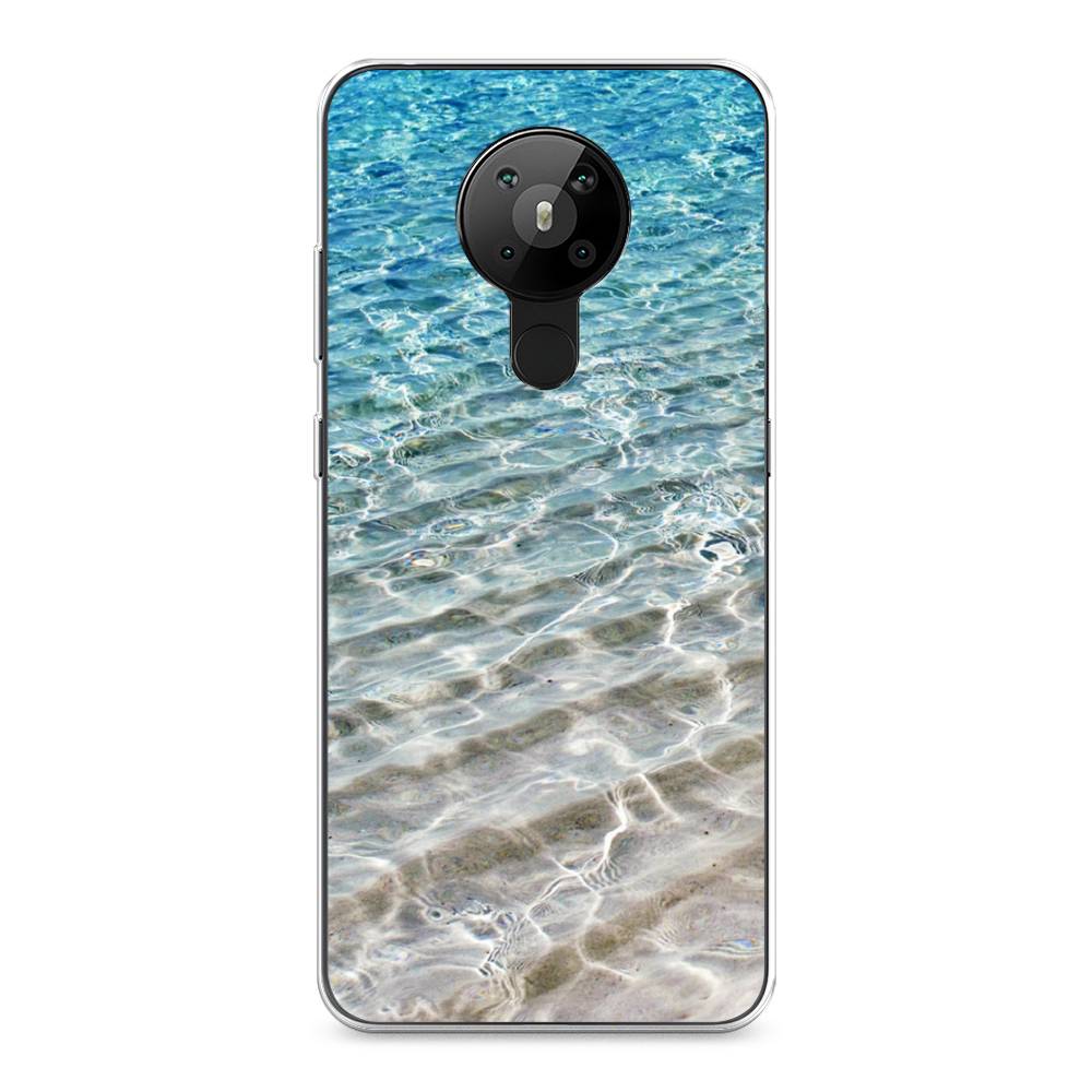 

Чехол Awog на Nokia 5.3 / Нокиа 5.3 "Волны 10", Голубой, 123450-4