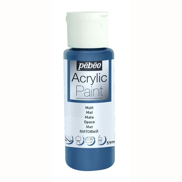 

Краска акриловая Pebeo Acrylic Paint матовая Синий шторм 59 мл
