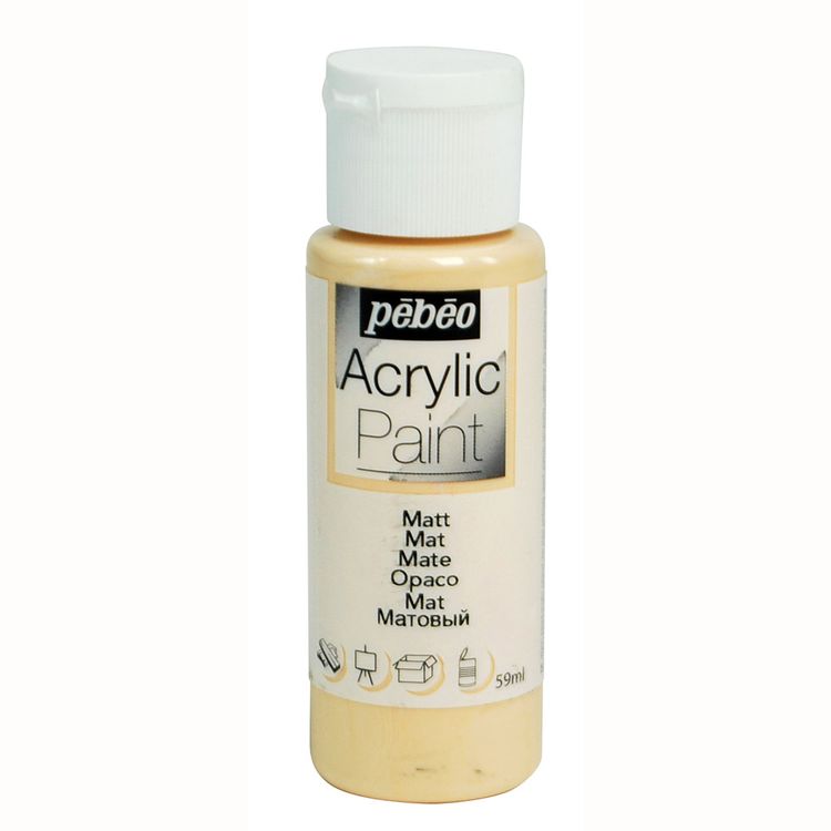 

Краска акриловая Pebeo Acrylic Paint матовая Телесный 59 мл, Бежевый