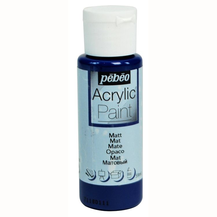 

Краска акриловая Pebeo Acrylic Paint матовая Темно-синий 59 мл