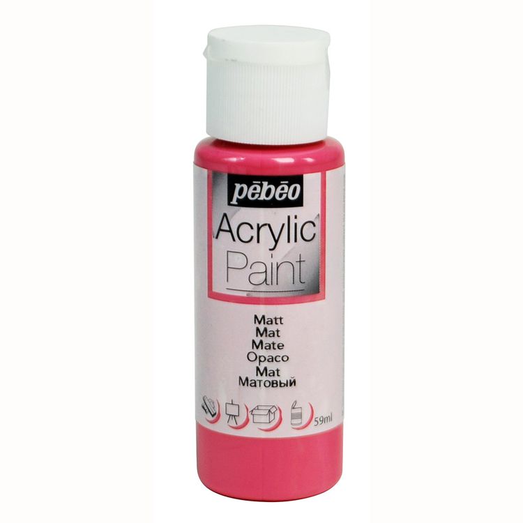 

Краска акриловая Pebeo Acrylic Paint матовая Фуксия 59 мл, Розовый