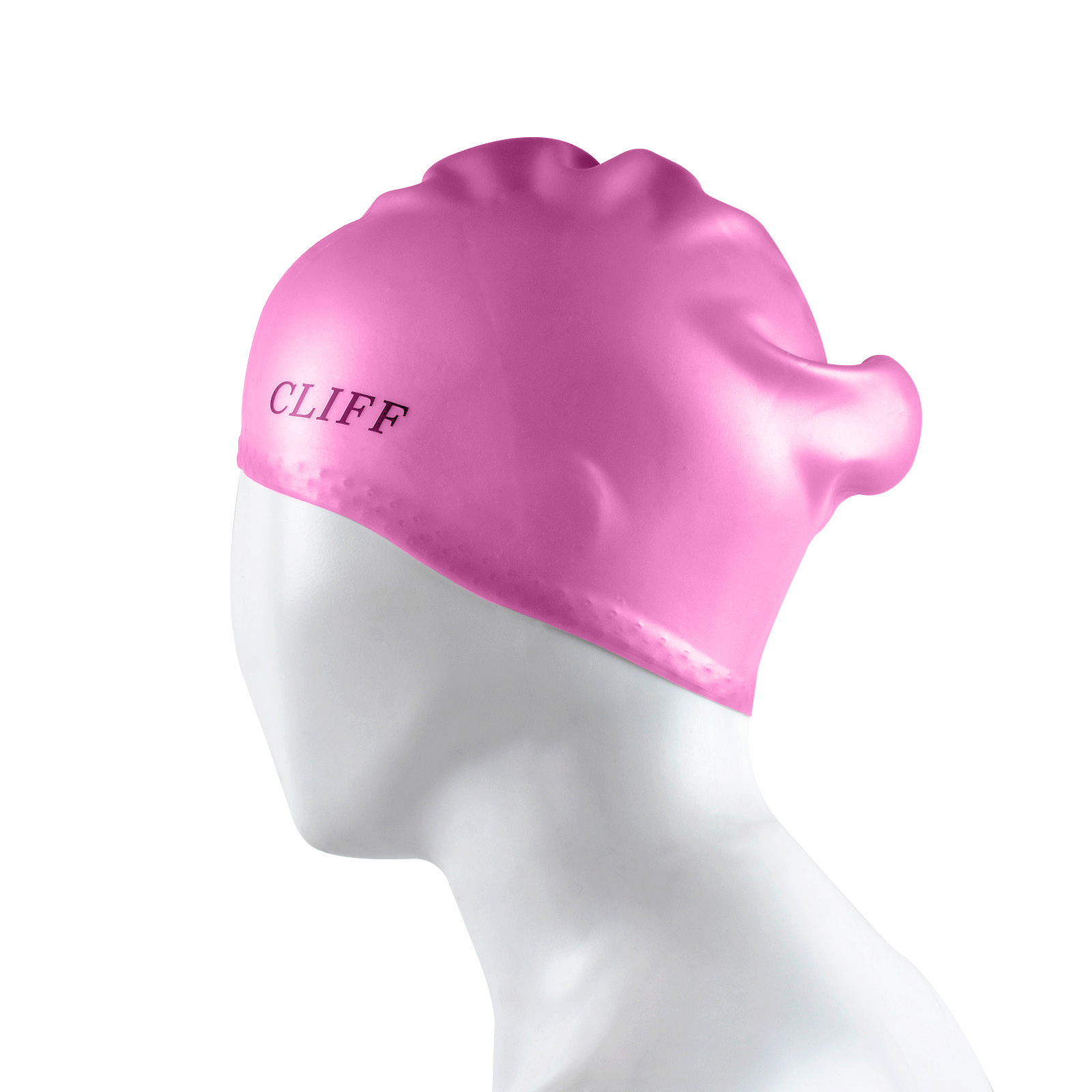 Шапочка для плавания CLIFF силиконовая CS13/2, для длинных волос, розовая