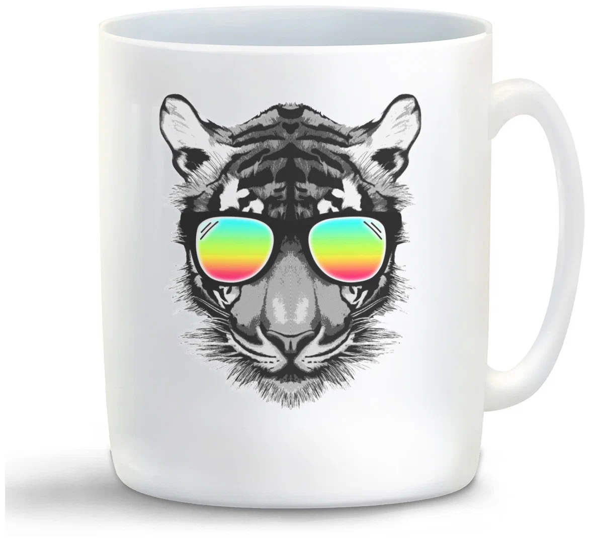

Кружка CoolPodarok Тигр в радужных очках