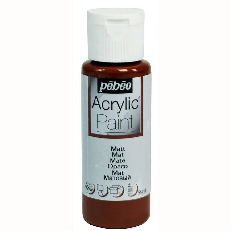 

Краска акриловая Pebeo Acrylic Paint матовая Шоколад 59 мл, Коричневый
