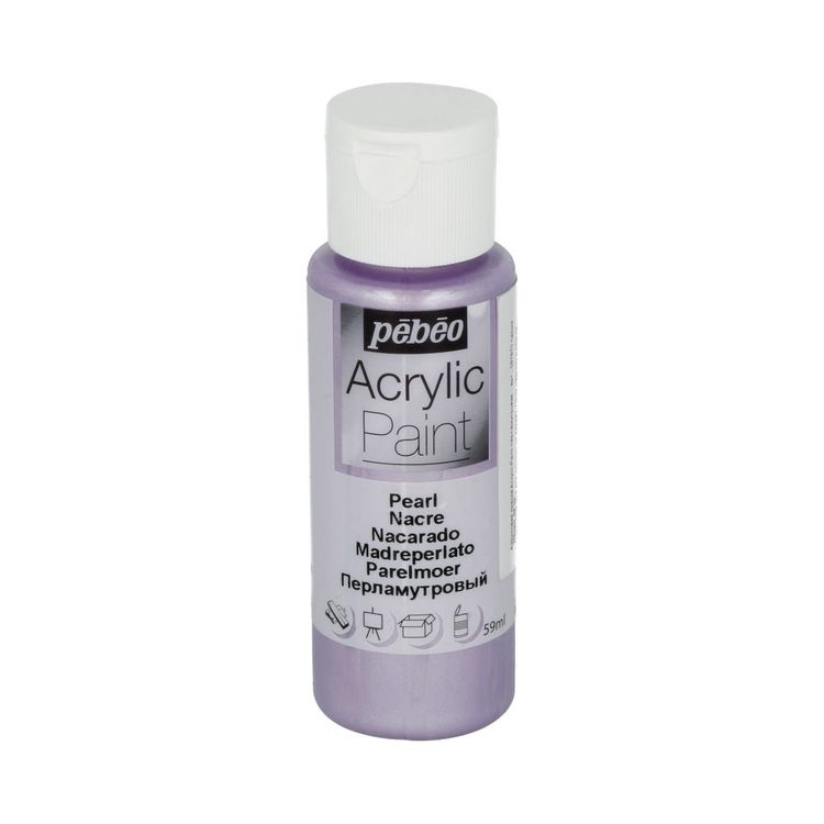 

Краска акриловая Pebeo Acrylic Paint перламутровая Парма 59 мл, Фиолетовый