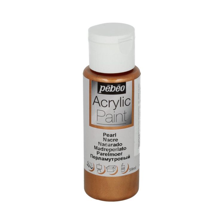 

Краска акриловая Pebeo Acrylic Paint перламутровая Под медь 59 мл