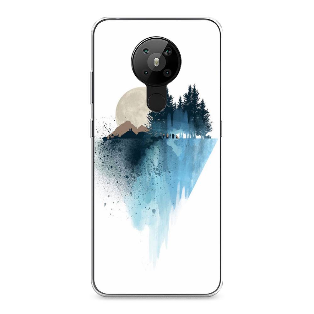 

Чехол Awog на Nokia 5.3 / Нокиа 5.3 "Горы 5", Голубой, 123450-4