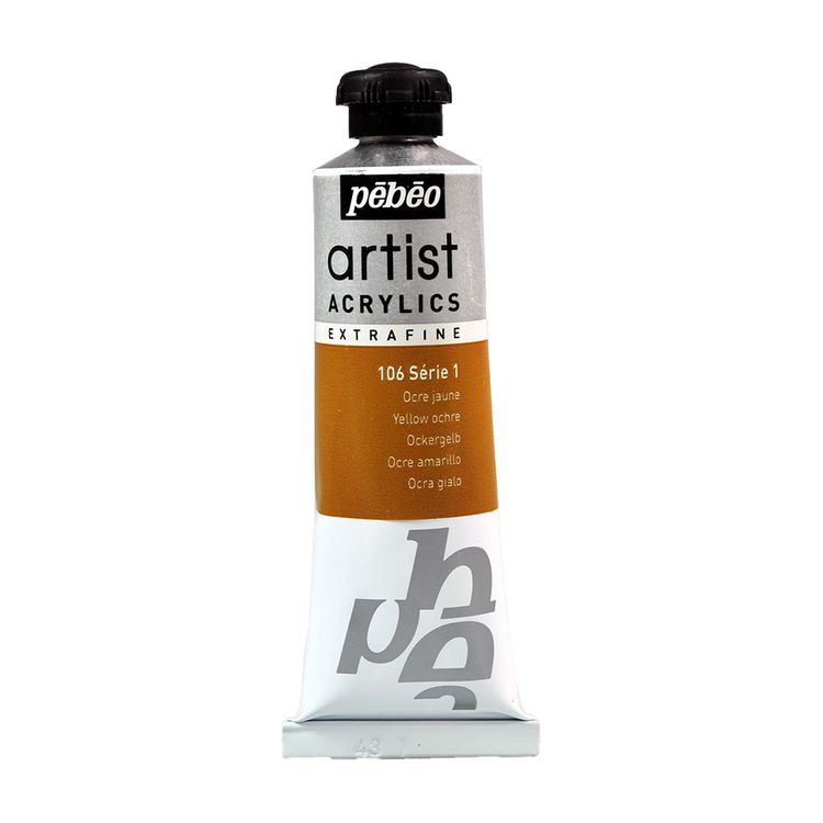 

Краска акриловая Pebeo Artist Acrylics extra fine №1 Охра желтая 37 мл, Коричневый