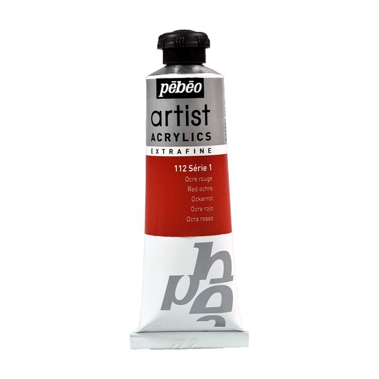 

Краска акриловая Pebeo Artist Acrylics extra fine №1 Охра красная 37 мл, Красный