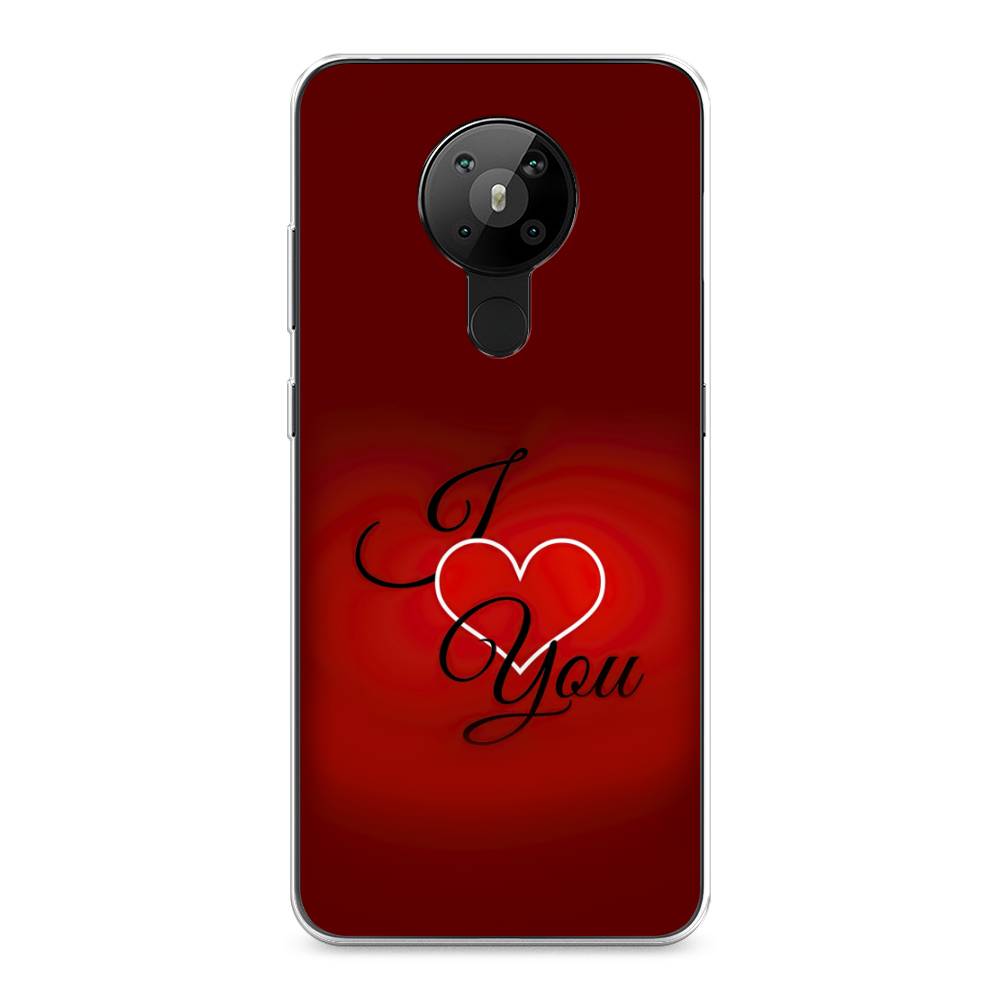 

Чехол Awog на Nokia 5.3 / Нокиа 5.3 "I love you 3", Красный;черный, 123450-6
