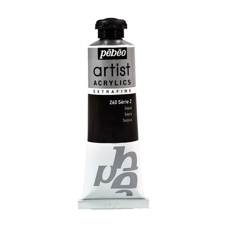 

Краска акриловая Pebeo Artist Acrylics extra fine №2 Cепия 37 мл, Черный