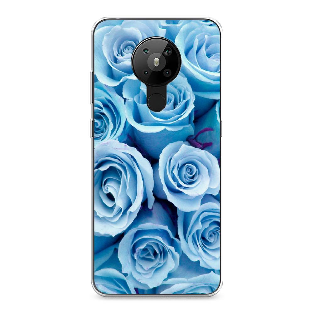 

Чехол Awog на Nokia 5.3 / Нокиа 5.3 "Лазурные розы", Голубой, 123450-8