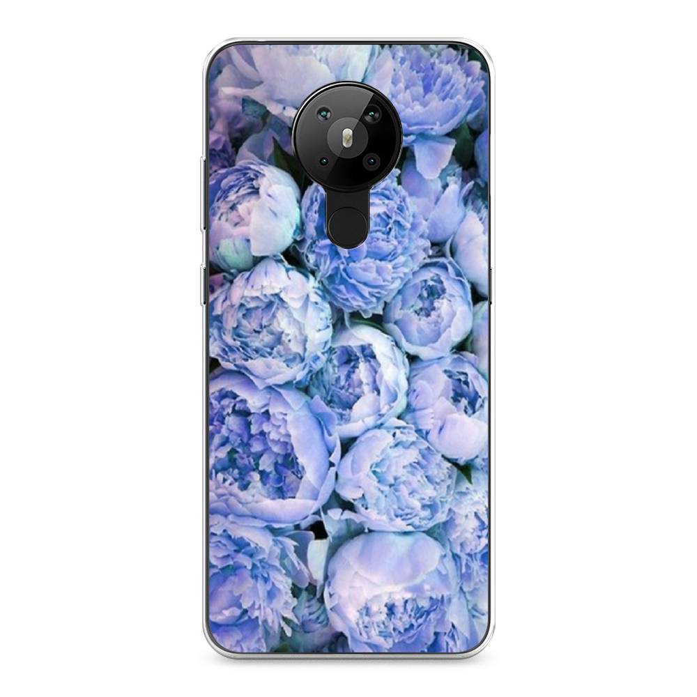 

Чехол Awog на Nokia 5.3 / Нокиа 5.3 "Пионы голубые", Голубой, 123450-8