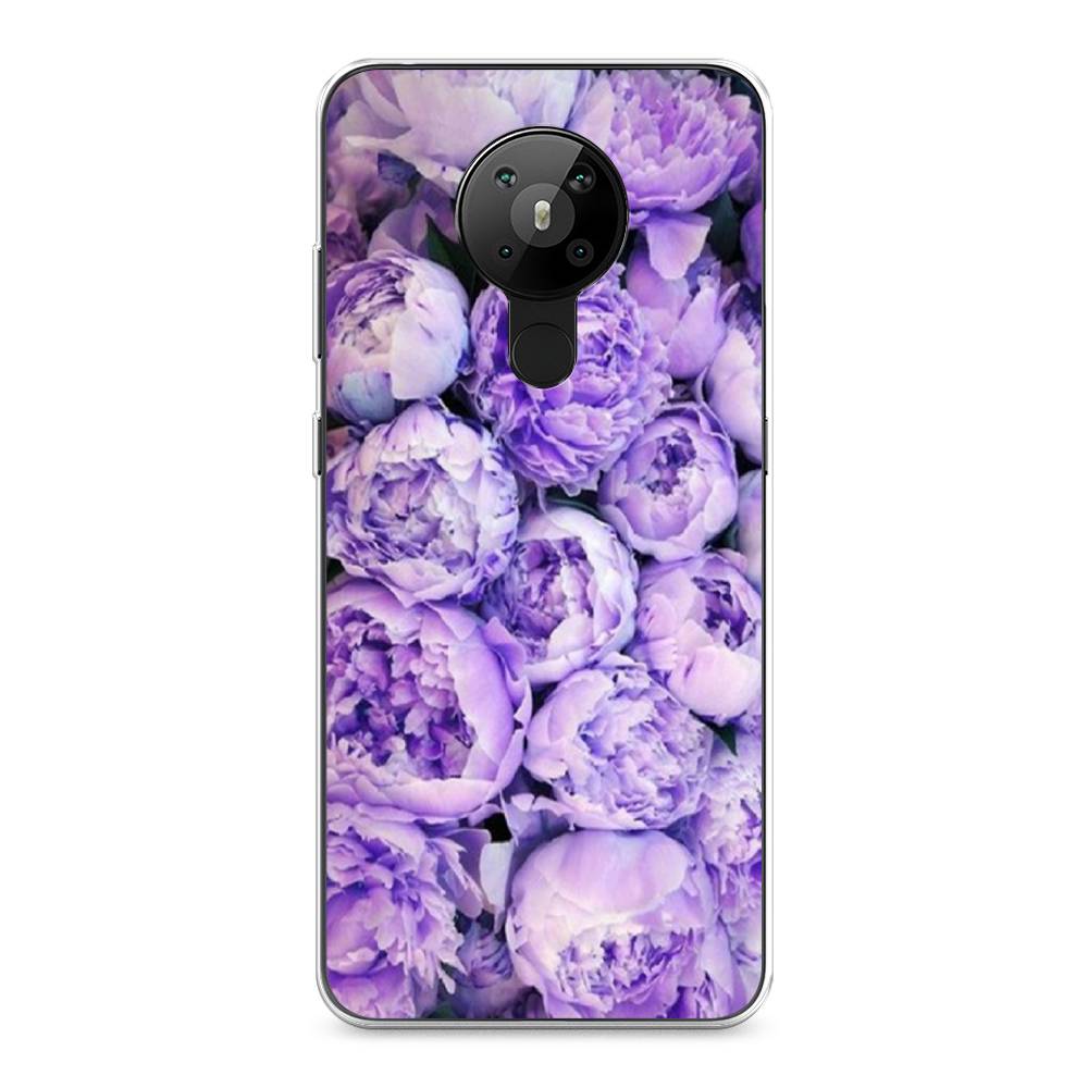 

Чехол Awog на Nokia 5.3 / Нокиа 5.3 "Пионы сиреневые", Фиолетовый;голубой, 123450-8