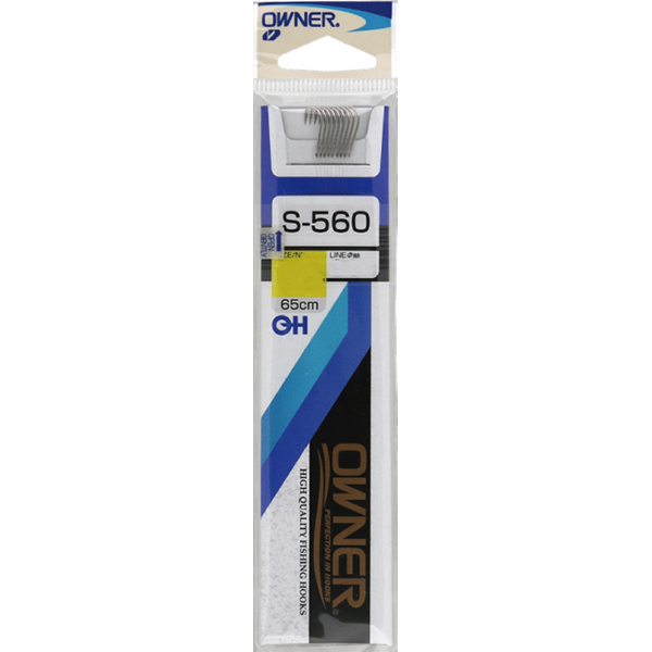 

Поводки с крючками Owner S-560 #12 (0.12 мм, 65 см) 9 шт/уп, Серебристый, Поводки с крючками S-560