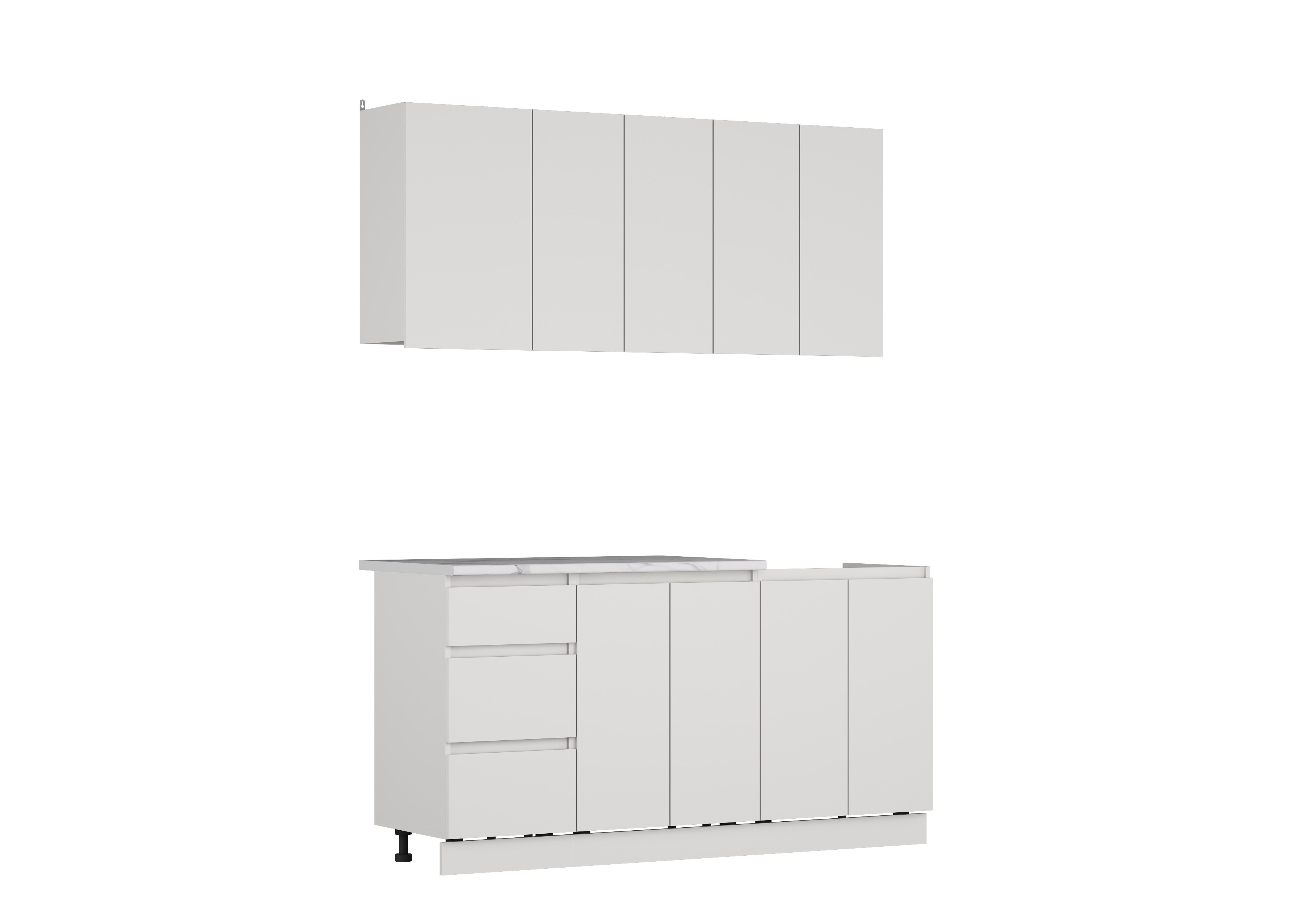 Кухонный гарнитур Ваша Мебель Легенда-40 Сити 1,6м мрамор