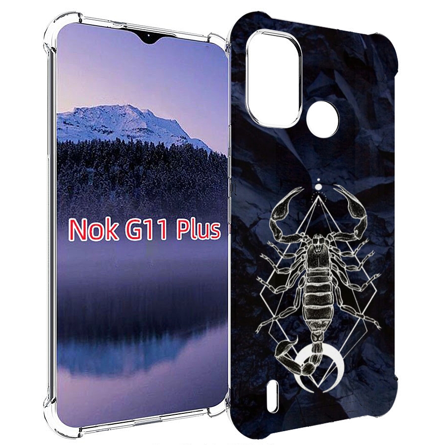 

Чехол MyPads знак зодиака скорпион 3 для Nokia G11 Plus, Прозрачный, Tocco
